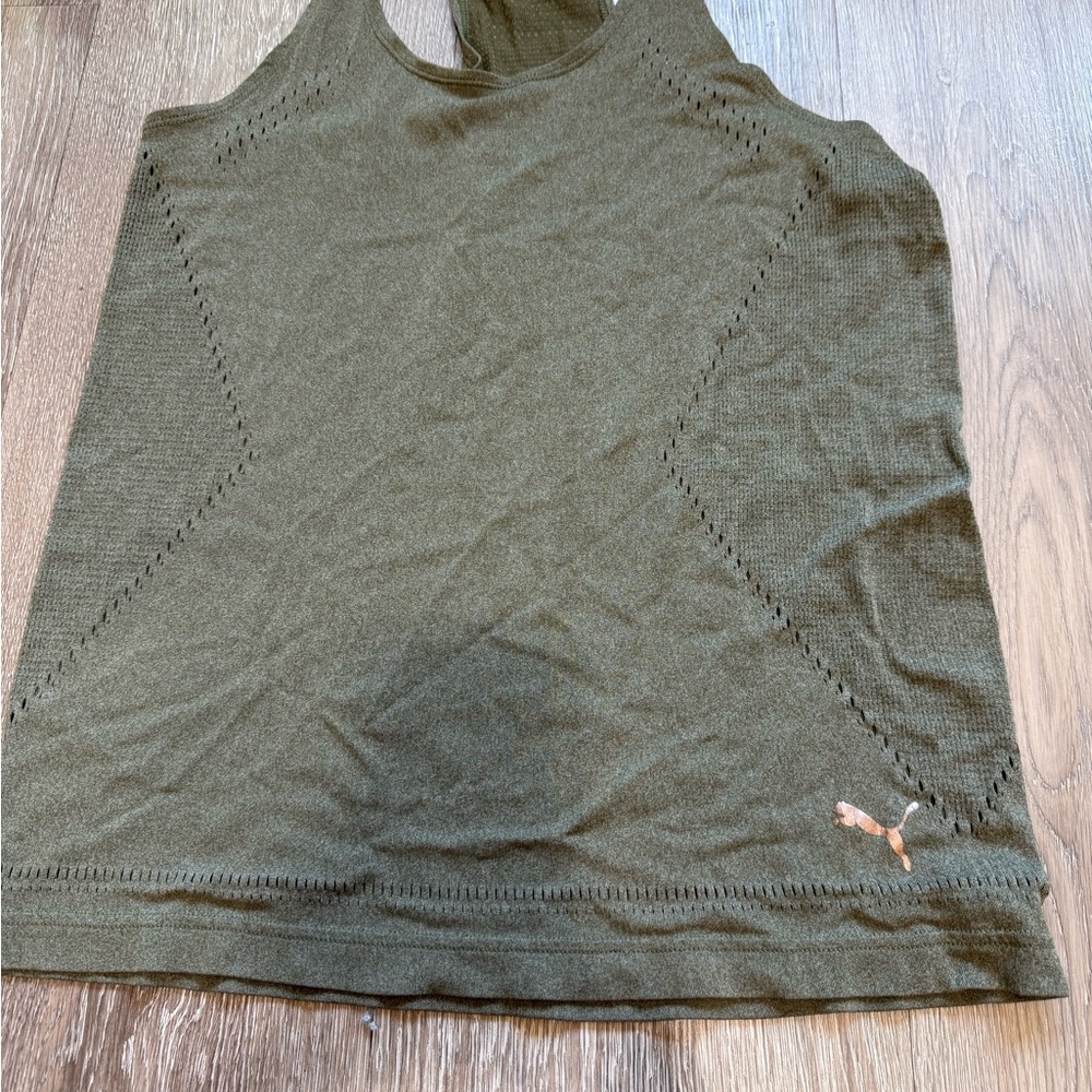 Puma Forest Green Performance Tank Top